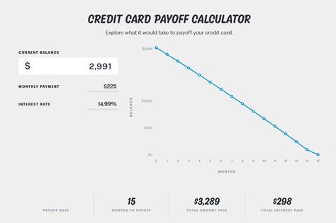 Credit Card Payoff Calculator screenshot_2